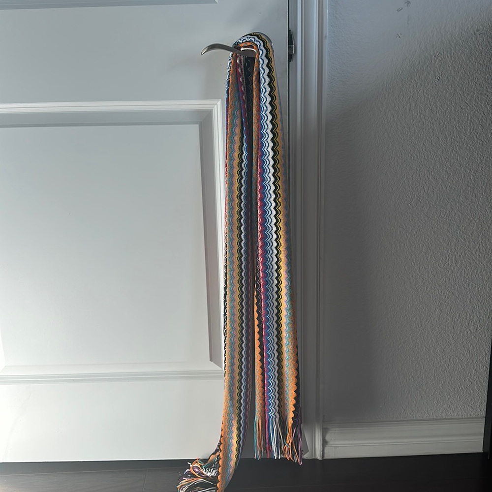 Missoni Chevron Stripe Wool Blend Scarf